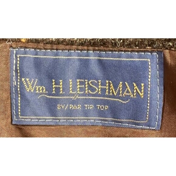 Vintage Harris Tweed Wool Blazer Mens Sport Coat Two Button Jacket Brown 42 T - Picture 15 of 16